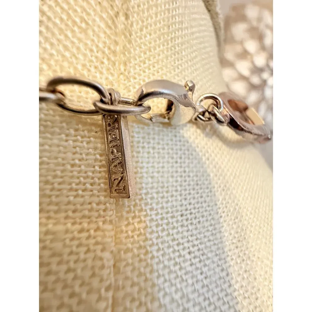 Vintage Napier Silver Tone Chunky Link Necklace 16”